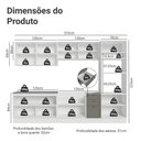 Ver imagem 3 de Armário de Cozinha Completa 310 Cm Vik Madesa 01 Branco/cinza