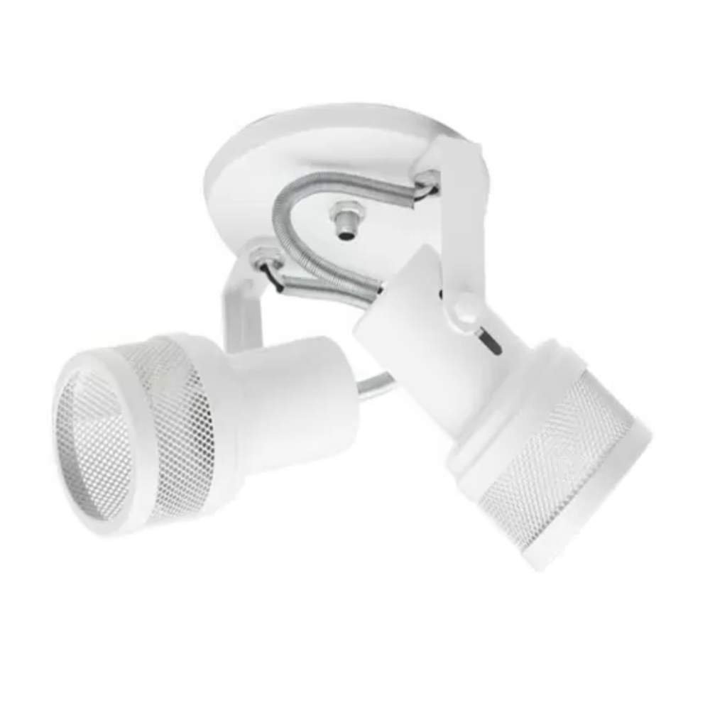 Kit-2 Spot B2 Simples Telinha Para 2x E27 Led Bulbo Branco - Bivolt Enerlux - 3