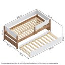 Ver imagem 3 de Bicama Infantil com Grade de Proteção Aria Casatema Madeiraoriginals