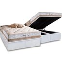 Ver imagem 1 de Cama Box Baú Queen: Colchão Molas Masterpocket Ensacadas Herval Maxspring Spain + Base Crc Courano