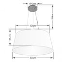 Ver imagem 4 de Lustre Pendente Cone Md-4048 Cúpula em Tecido 21/50x40cm Café - Bivolt
