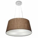 Ver imagem 1 de Lustre Pendente Cone Md-4048 Cúpula em Tecido 21/50x40cm Café - Bivolt