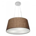 Ver imagem 3 de Lustre Pendente Cone Md-4048 Cúpula em Tecido 21/50x40cm Café - Bivolt