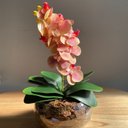 Ver imagem 4 de Arranjo Centro de Mesa Orquídea Rosa Artificial Vaso Grande Decore Fácil Shop