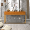 Ver imagem 3 de Aparador Eros 110cm com Base Metálica Estilo Industrial Resistente e Moderno para Sala Estar:natural