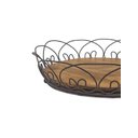 Ver imagem 3 de Bandeja Rococo Decorativa Media em Madeira e Ferro 37cm