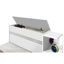 Ver imagem 4 de Cama Baú Cabeceira com Tampo de Abrir Acomoda Colchão 0,88m X 1,88m Jade - J&a Móveis:branco/lilas