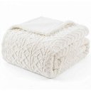 Ver imagem 1 de Manta Alto Relevo Queen Decorativa - Branco