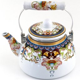 Kit Chaleira 2,5l Bule 1,2l Aço Esmaltada Indiana - 5