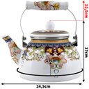 Ver imagem 2 de Kit Chaleira 2,5l Bule 1,2l Aço Esmaltada Indiana