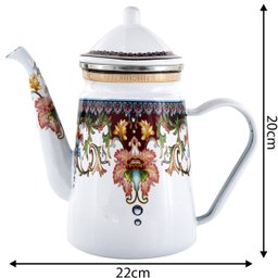 Kit Chaleira 2,5l Bule 1,2l Aço Esmaltada Indiana - 3