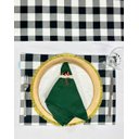 Ver imagem 2 de Kit 2 Peças Jogo Americano Xadrez Preto e Branco 100% Algodão para Decoração - 37x50cm