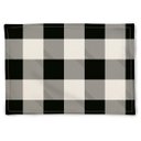 Ver imagem 3 de Kit 2 Peças Jogo Americano Xadrez Preto e Branco 100% Algodão para Decoração - 37x50cm