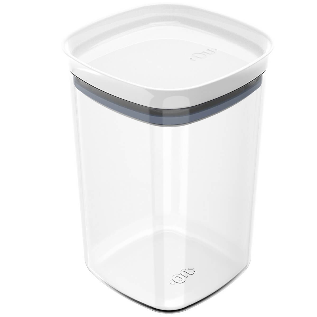 Kit 4 Potes Grandes Plásticos com Tampa Hermética Block 1 Litro ou Branco - 5