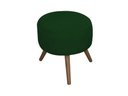 Ver imagem 5 de Kit Namoradeira + 1 Poltrona Decorativa Aurora + Puff Redondo Suede Verde Pés Madeira Ms Decor
