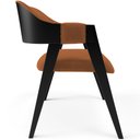 Ver imagem 6 de Kit 4 Cadeiras Sala de Jantar Estar Living Estofada Suran L02 Preto Bouclê Terracota - Lyam Decor