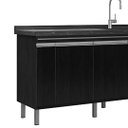 Ver imagem 4 de Gabinete de Cozinha Nero 194 Cm Balcão Pia 3 Portas 100% Mdf:nero
