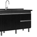 Ver imagem 3 de Gabinete de Cozinha Nero 194 Cm Balcão Pia 3 Portas 100% Mdf:nero