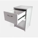 Ver imagem 1 de Mesa de Cabeceira Gaveta Comum e Gaveta Secreta com Fechadura Oculta - Branco