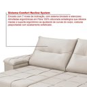 Ver imagem 3 de Sofá Dallas Reclinável e Retrátil Dallas 3 Lugares Veludo Aconchegante Império Areia 162