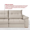 Ver imagem 6 de Sofá Dallas Reclinável e Retrátil Dallas 3 Lugares Veludo Aconchegante Império Areia 162