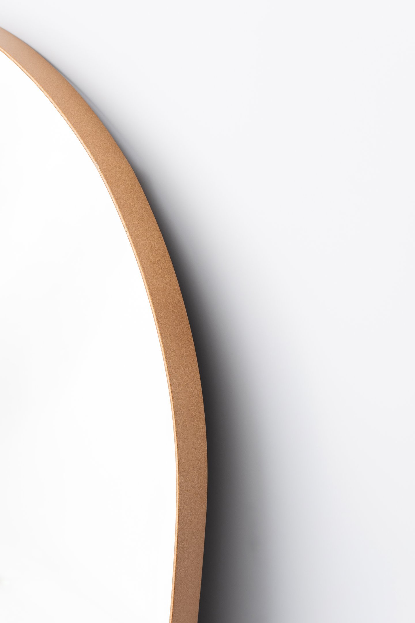 Espelho Grande Oval de Base Reta com Moldura Metal Corpo Inteiro170 X 70 Cm C/suporte de Chão Bronze - 3