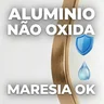 Espelho Grande Oval Base Reta com Moldura Alumínio Bronze Corpo Inteiro 170 X 70 C/suporte de Chão - 7