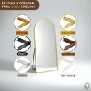 Ver imagem 4 de Espelho Grande Oval Base Reta com Moldura Alumínio Bronze Corpo Inteiro 170 X 70 C/suporte de Chão