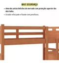 Ver imagem 3 de Beliche Jaspe com Cama Auxiliar 03 Colchões D33 Cor:nature