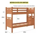 Ver imagem 4 de Beliche Jaspe com Cama Auxiliar 03 Colchões D33 Cor:nature