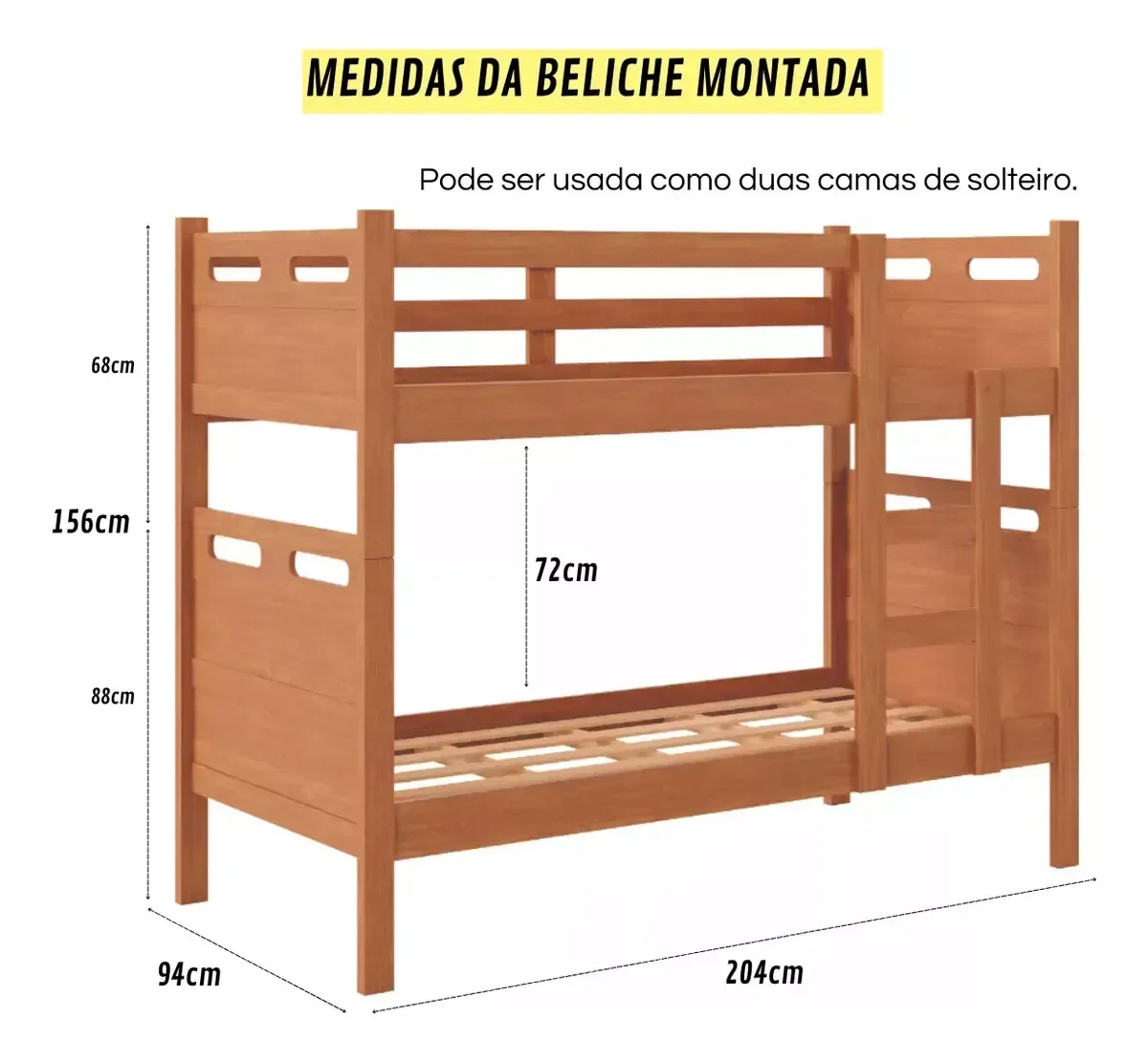 Beliche Jaspe com Cama Auxiliar 03 Colchões D33 Cor:nature - 4