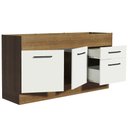Ver imagem 5 de Balcão de Pia Cozinha 150 cm 2 Portas e 2 Gavetas (Sem Tampo e Pia) Rustic/Branco Agata Madesa