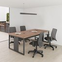 Ver imagem 2 de Mesa de Reunião com Caixa de Tomada 240 Mexico - Noce e Preto Noce e Preto