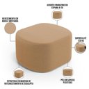 Ver mais imagens de Kit 2 Puffs Decorativos Orgânico para Living Quarto 70cm Doha W01 Bouclê Mostarda - Lyam Decor