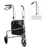 Andador Dobrável 3 Rodas D11 Dellamed Preto - 2