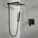 Ver imagem 3 de Kit Ducha 20x20 Slim C/ Desviador e Acabamento P/ Registro Monocomando Base Docol de 3/4 Preto Fosco