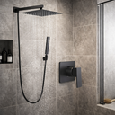 Ver imagem 2 de Kit Ducha 20x20 Slim C/ Desviador e Acabamento P/ Registro Monocomando Base Docol de 3/4 Preto Fosco