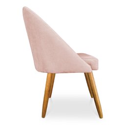 Kit 04 Cadeiras Jantar Bela Suede Pés Palito Castanho - Pallazio - 5