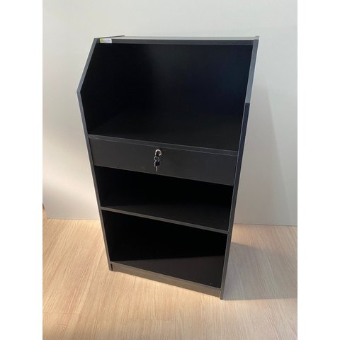 Balcão Recepção Caixa Preto 60cm 100% Mdf