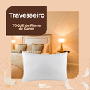 Ver imagem 2 de 1 Travesseiro Toque Pena de Ganso 50x70 Firme Macio Antialergico Nao Deforma