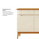 Ver imagem 6 de Buffet 4 Gavetas 187cm Pés em Madeira Maciça Off White/Cedro