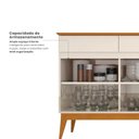 Ver imagem 7 de Buffet 4 Gavetas 187cm Pés em Madeira Maciça Off White/Cedro