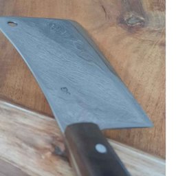 Machadinho/Cutelo Para Churrasco Aço Inox 8 PL Bainha Couro - 4 Machadinho/Cutelo Para Churrasco Aço Inox 8 PL Bainha Couro - 4