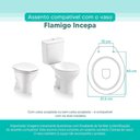 Ver imagem 3 de Assento Sanitário Tampa de Vaso Branco Mdf Laqueado Flamingo para Bacia Incepa