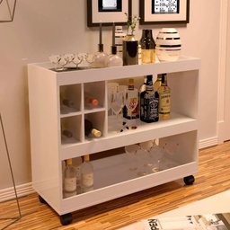 Aparador Adega Bar Jb 4050 Luxo Cor Perola - Comprar Moveis em Casa - 1