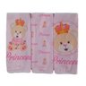 Kit 3 Paninhos de Boca Ursinha Princesa com Prendedor de Chupeta - 1