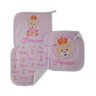 Kit 3 Paninhos de Boca Ursinha Princesa com Prendedor de Chupeta - 2