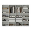 Ver imagem 2 de Guarda-roupa Casal Monte 8 Portas 4 Gavetas 100% Mdf com Espelho Branco - Pnr Móveis