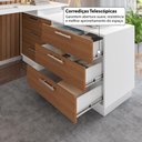 Ver imagem 3 de Escrivaninha em L com 6 Gavetas Flex Multimóveis Crrui-ESC006 Branco/Madeirado