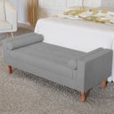 Ver imagem 5 de Recamier Baú Félix Solteiro 140 cm Suede - Doce Sonho Móveis ML/R1/FELIX/140/B/S Cinza
